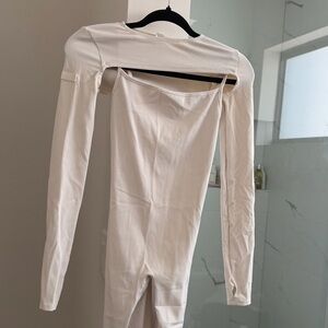 Nama Ribbed White Jumpsuit